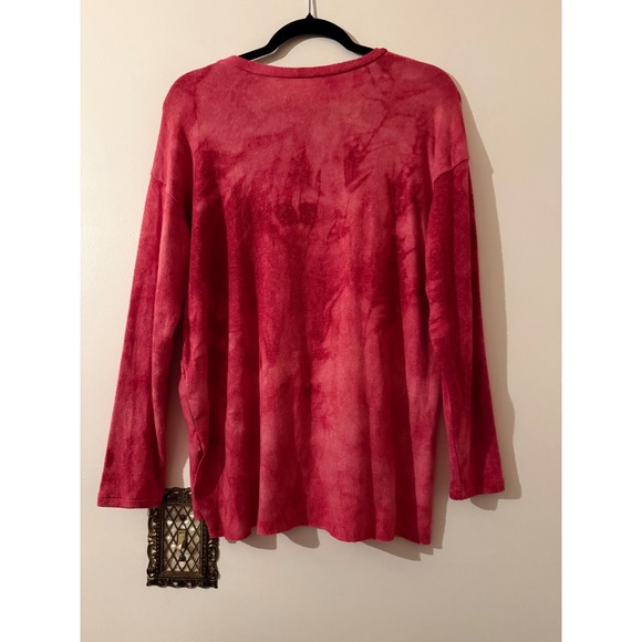 American Eagle Soft & Sexy Plush Pink Tie Dye Long Sleeve Top M 8685-600 - Picture 5 of 7